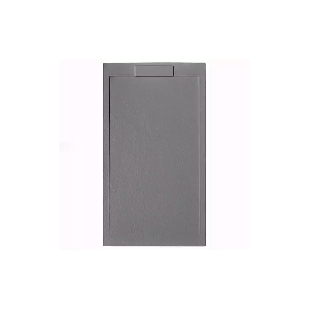 Cutout image of Tissino Giorgio Lux Grey Slate 1700 x 800mm Stone Resin Rectangular Shower Tray